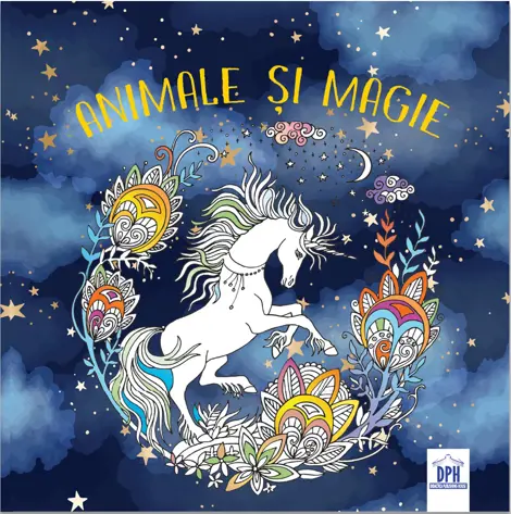 Animale si magie. Carte de colorat