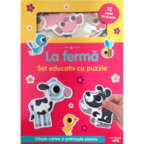 Bebe invata. La ferma. Set educativ cu puzzle
