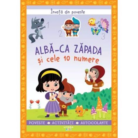 Invata din poveste. Alba-ca-Zapada si cele 10 numere