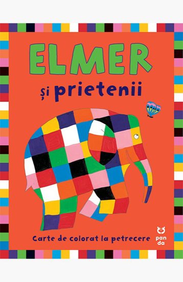 Elmer si prietenii lui - carte de colorat pentru petreceri