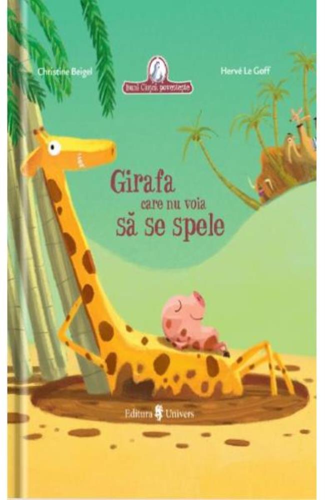 Girafa care nu voia sa se spele