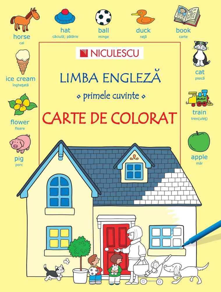 Limba engleza - primele cuvinte - CARTE DE COLORAT
