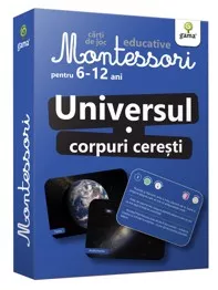 Universul. Corpuri ceresti. Carti de joc Montessori pentru 6-12 ani