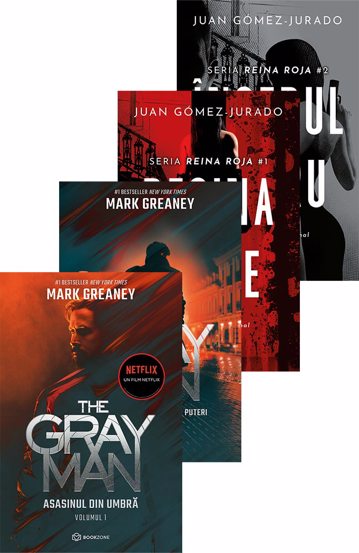 Pachet The gray Man + Regina rosie + Ingerul negru