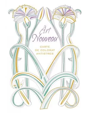 Art nouveau - carte de colorat antistres