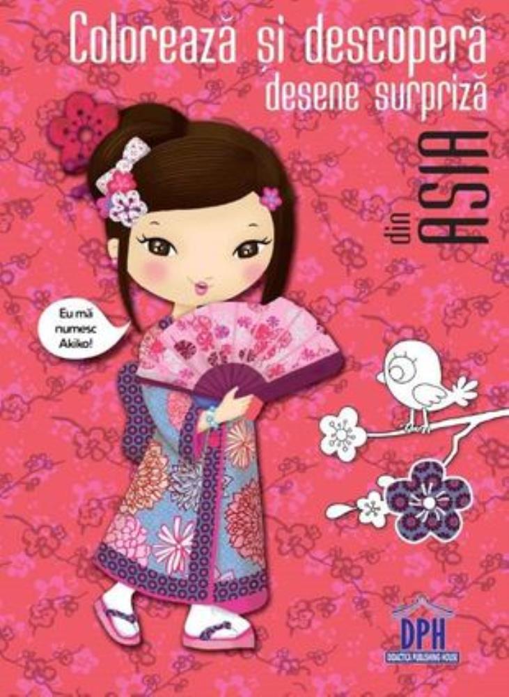 Coloreaza si descopera desene surpriza - din Asia
