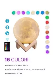 Lampa Luna Plina 3D