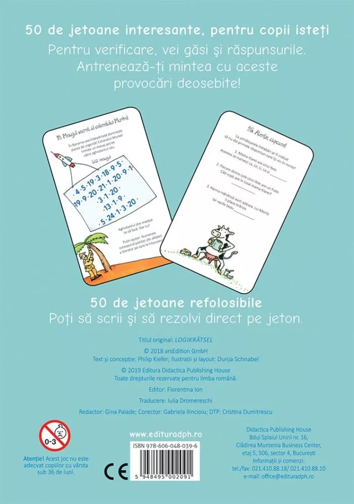 Jocuri logice - 50 de jetoane