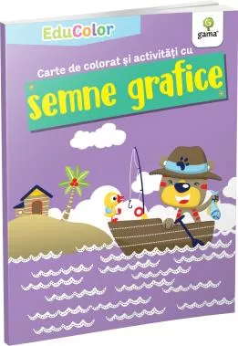 Carte de colorat și activități cu semne grafice